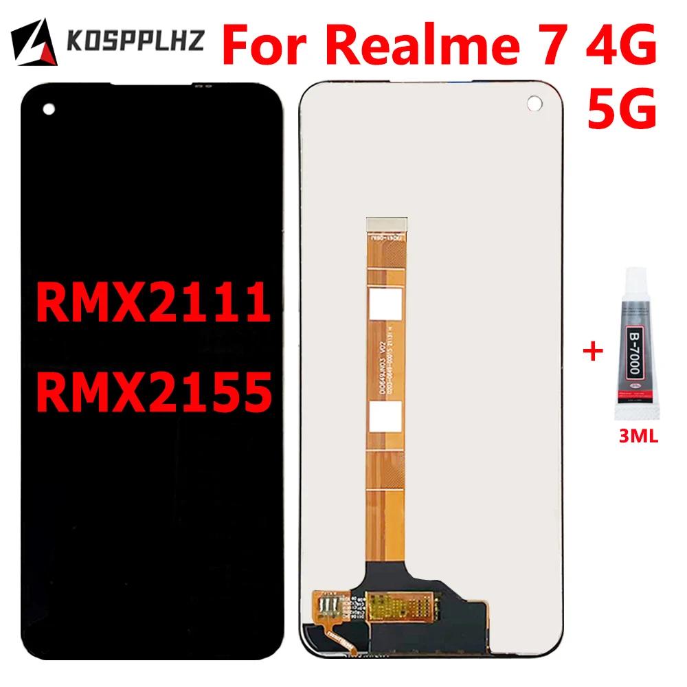 LCD ÷ ũ  ġ г ü, Realme RMX2111 RMX2115 LCD ÷  , 100% ׽Ʈ Ϸ, Realme 7 4G / 5G